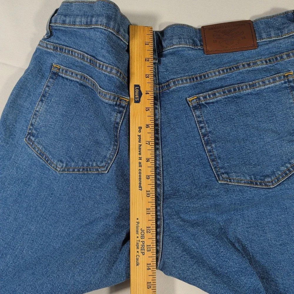 Brooks Brothers Jeans Mens 38x32 Blue Straight Leg Cotton Blend Stretch Denim